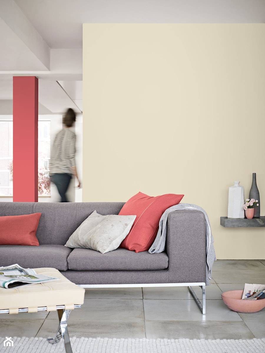 Dulux EasyCare - Mały biały salon, styl nowoczesny - zdjęcie od Dulux