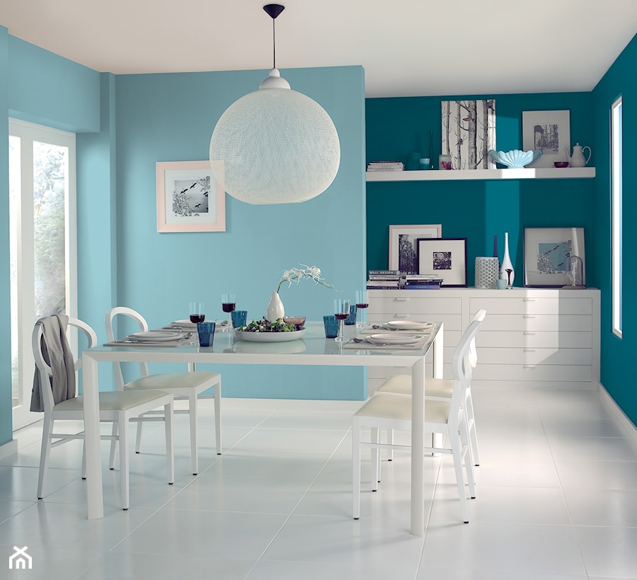 Pokoje dzienne - Średnia niebieska jadalnia jako osobne pomieszczenie - zdjęcie od Dulux