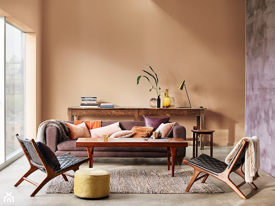 Paleta kolorów roku - Mały pomarańczowy salon, styl nowoczesny - zdjęcie od Dulux