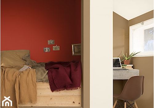 Kolor Roku 2019 - Mały brązowy czerwony pokój dziecka dla nastolatka dla chłopca dla dziewczynki, styl skandynawski - zdjęcie od Dulux