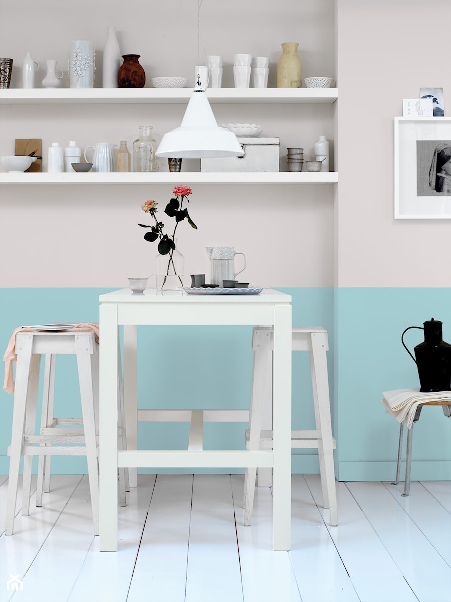 Kuchnie i jadalnie - Mała niebieska szara jadalnia jako osobne pomieszczenie, styl skandynawski - zdjęcie od Dulux