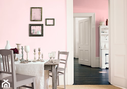 Kuchnie i jadalnie - Mała różowa jadalnia jako osobne pomieszczenie - zdjęcie od Dulux