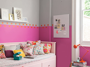 Dulux EasyCare - Mały różowy szary pokój dziecka dla dziecka dla dziewczynki, styl vintage - zdjęcie od Dulux