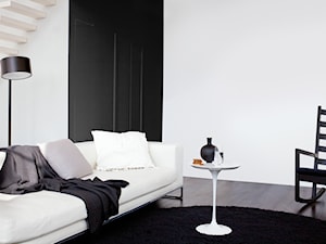 Pokoje dzienne - Średni biały czarny salon - zdjęcie od Dulux