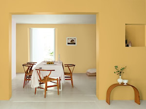Kuchnie i jadalnie - Średnia żółta jadalnia jako osobne pomieszczenie - zdjęcie od Dulux