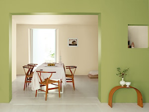 Kuchnie i jadalnie - Średnia beżowa zielona jadalnia jako osobne pomieszczenie - zdjęcie od Dulux