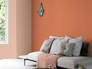 Pokoje dzienne - Mały brązowy pomarańczowy salon - zdjęcie od Dulux