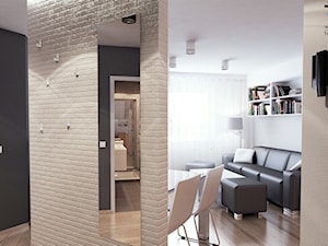 Mieszkanie typu studio w CHorzowie - Średni biały hol / przedpokój, styl minimalistyczny - zdjęcie od RESE Architekci Studio Projektowe