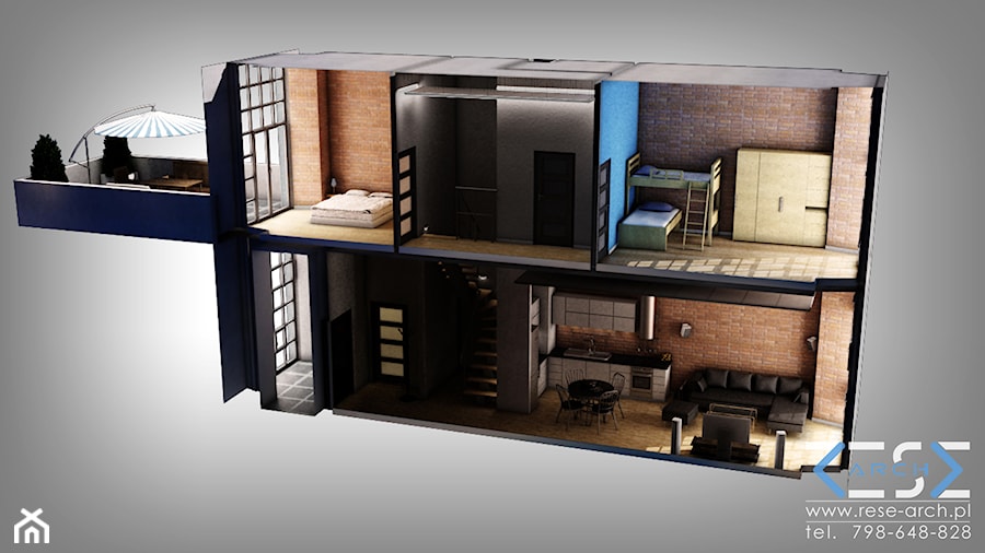 mieszkanie w lofcie 3 - zdjęcie od RESE Architekci Studio Projektowe