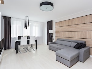 Apartament po dziadku - Średni biały salon z jadalnią, styl minimalistyczny - zdjęcie od ARCHITETTO