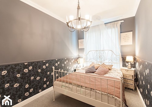 Przytulnie jak w domu - Mała szara sypialnia, styl skandynawski - zdjęcie od ARCHITETTO