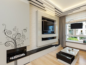 Średni beżowy biały salon, styl nowoczesny - zdjęcie od ARCHITETTO