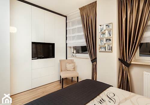Sypialnia z łazienką - Średnia biała sypialnia, styl tradycyjny - zdjęcie od ARCHITETTO