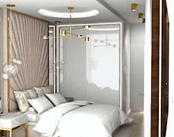 Elegancka sypialnia z kamieniem - Sypialnia, styl glamour - zdjęcie od ARCHITETTO - Homebook