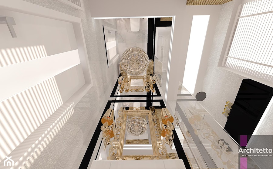 Łazienka w złocie - Łazienka, styl glamour - zdjęcie od ARCHITETTO
