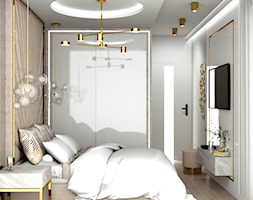 Elegancka sypialnia z kamieniem - Sypialnia, styl glamour - zdjęcie od ARCHITETTO - Homebook