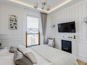 Srebro w sypialni - Sypialnia, styl glamour - zdjęcie od ARCHITETTO