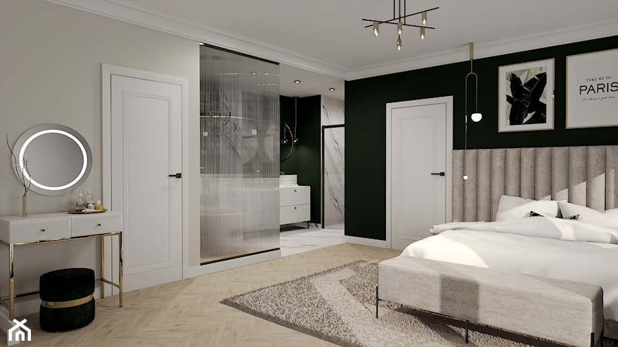 Sypialnia w zieleni - Sypialnia, styl nowoczesny - zdjęcie od ARCHITETTO