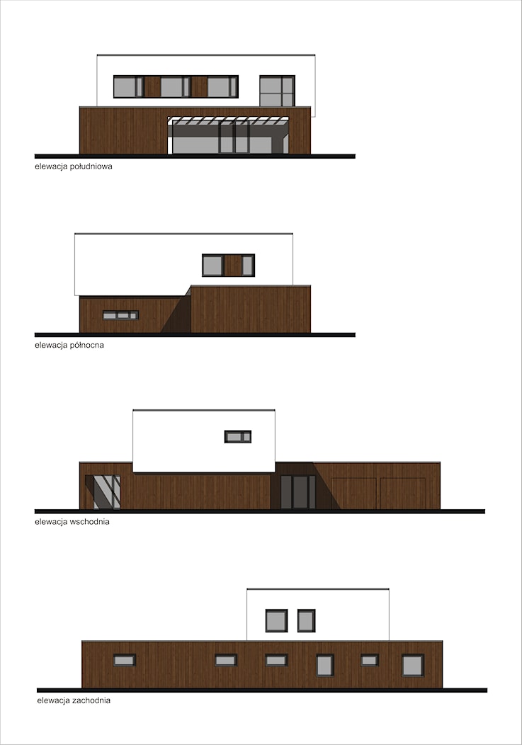 dom piętrowy - Nowoczesne domy, styl nowoczesny - zdjęcie od Bernacki Biuro Architektoniczne - Homebook
