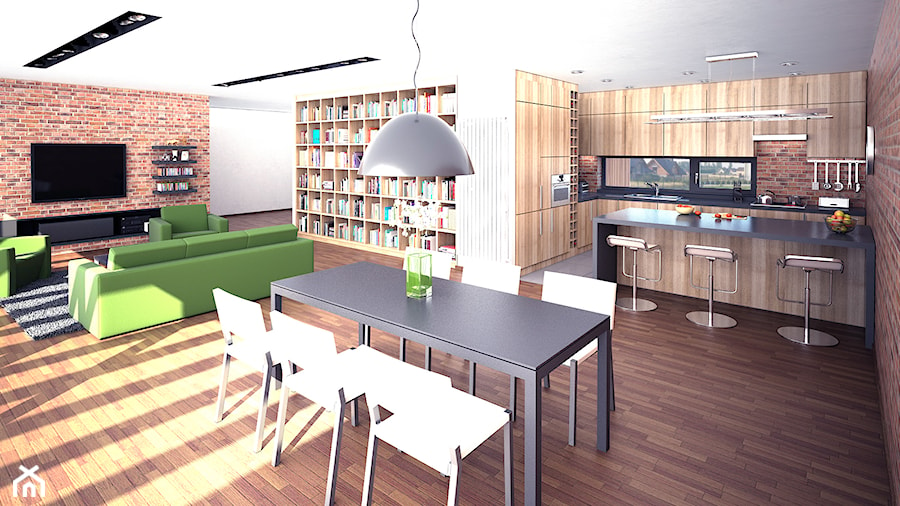 wnętrze mieszkania w chudowie - Salon, styl nowoczesny - zdjęcie od Bernacki Biuro Architektoniczne