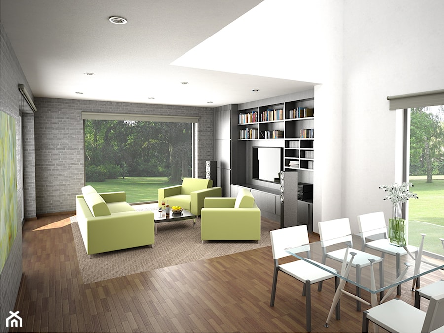wnętrze mieszkania w żorach - Salon, styl nowoczesny - zdjęcie od Bernacki Biuro Architektoniczne