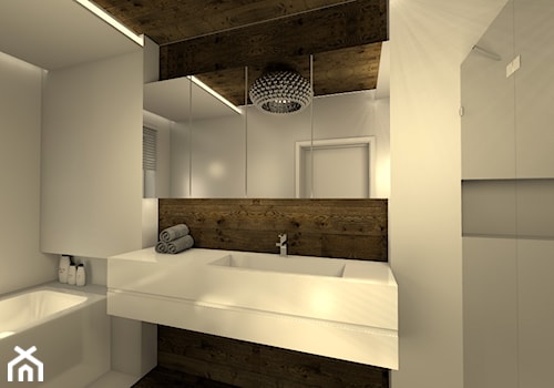 Średnia łazienka z oknem, styl nowoczesny - zdjęcie od V PROJEKT projektowanie wnętrz
