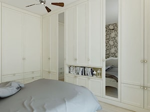 Mieszkanie flower power - Średnia biała sypialnia, styl tradycyjny - zdjęcie od Nasciturus design