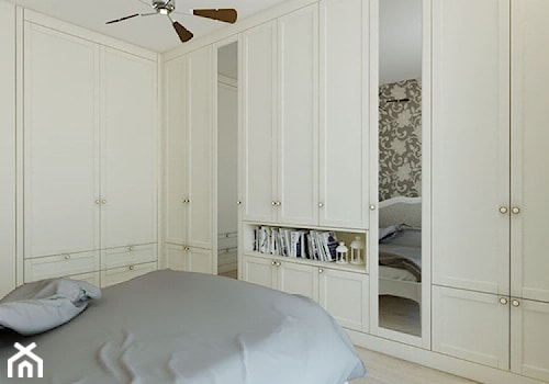 Mieszkanie flower power - Średnia biała sypialnia, styl tradycyjny - zdjęcie od Nasciturus design
