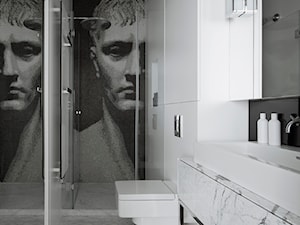 Paryski Szyk - Średnia bez okna z marmurową podłogą łazienka, styl nowoczesny - zdjęcie od Nasciturus design