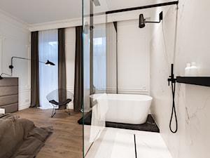łazienka z sypialnią - zdjęcie od Nasciturus design