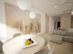 Klasycznie - Mała biała jadalnia w salonie, styl nowoczesny - zdjęcie od Nasciturus design