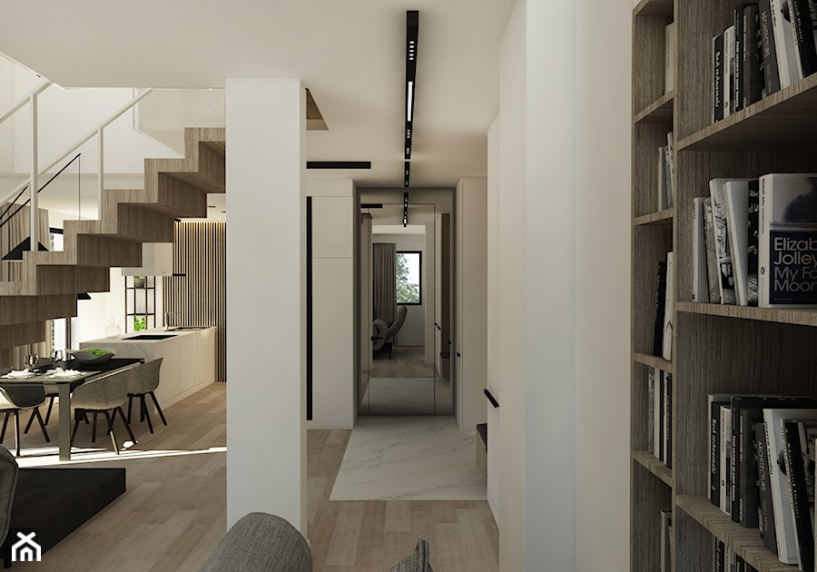 Apartament w Poznaniu - Średni beżowy hol / przedpokój, styl nowoczesny - zdjęcie od Nasciturus design
