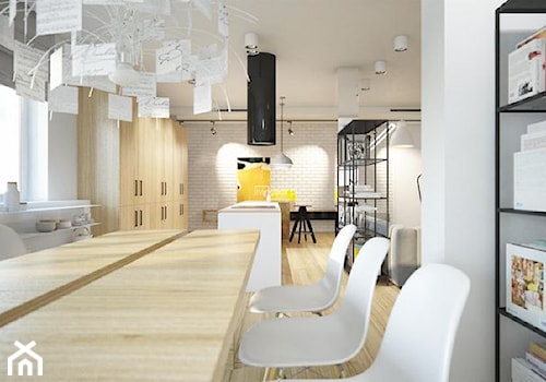 Apartament w Oslo - Średnia biała jadalnia jako osobne pomieszczenie, styl nowoczesny - zdjęcie od Nasciturus design