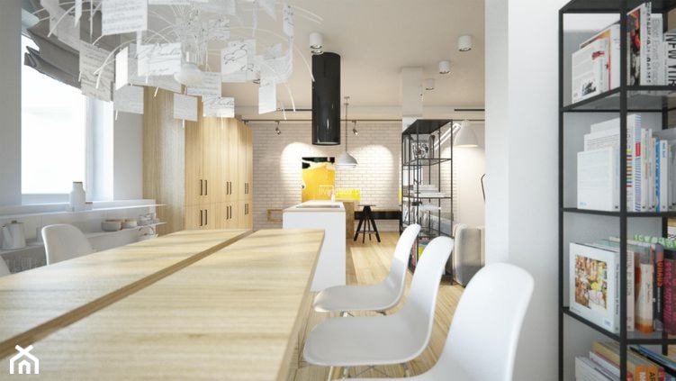 Apartament w Oslo - Średnia biała jadalnia jako osobne pomieszczenie, styl nowoczesny - zdjęcie od Nasciturus design