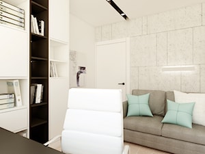 Dom w Zielonce - Małe w osobnym pomieszczeniu szare biuro, styl nowoczesny - zdjęcie od Nasciturus design