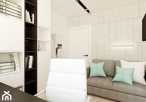 Dom w Zielonce - Małe w osobnym pomieszczeniu szare biuro, styl nowoczesny - zdjęcie od Nasciturus design