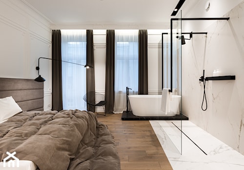 sypialnia z lazienką - zdjęcie od Nasciturus design