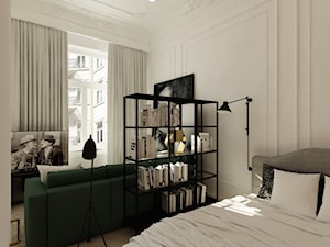 Mikro apartament - Średnia biała sypialnia, styl tradycyjny - zdjęcie od Nasciturus design