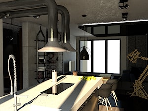 Dom w stylu industrailnym - wizualizacje - Kuchnia, styl industrialny - zdjęcie od Nasciturus design