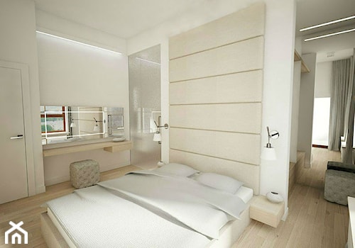 Klasycznie - Średnia biała sypialnia, styl nowoczesny - zdjęcie od Nasciturus design