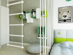 Pokój dziecięcy z liskiem - Średni biały szary pokój dziecka dla dziecka dla nastolatka dla chłopca, styl nowoczesny - zdjęcie od Nasciturus design