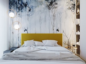 Sypialnia - Mała biała sypialnia, styl nowoczesny - zdjęcie od Nasciturus design