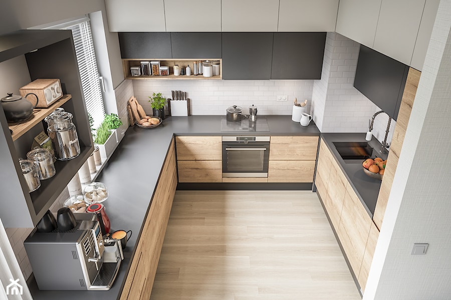 Mieszkanie - kompleksowo - Kuchnia, styl nowoczesny - zdjęcie od wizjaprzestrzeni.pl