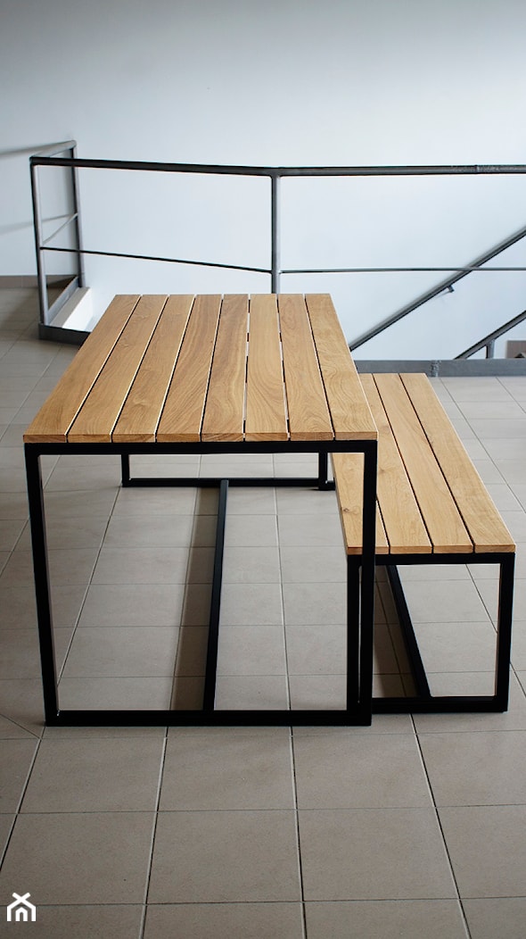 Stół + ławka "Garden Loft" - zdjęcie od Projekt Drewno - Homebook
