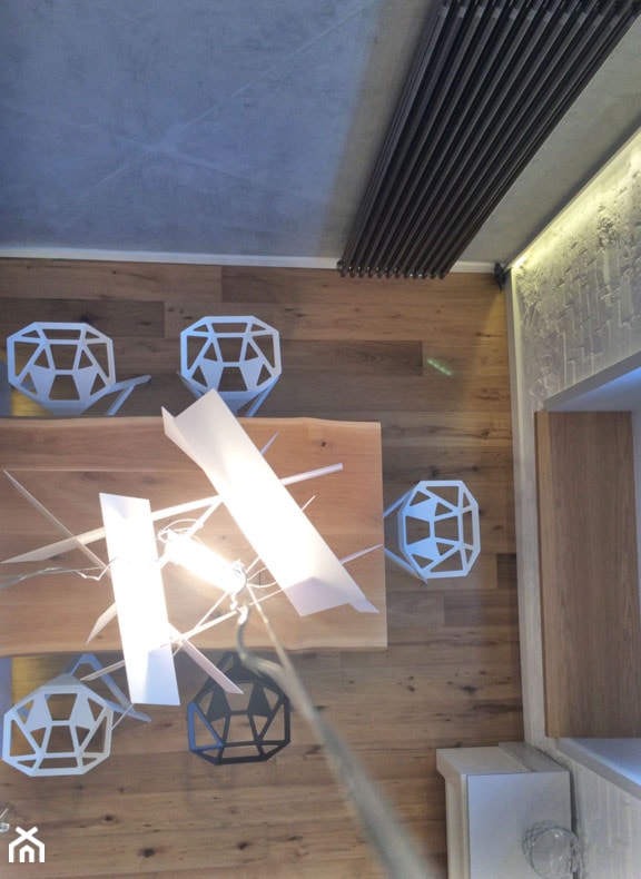 Multiloft -Lofty u Scheiblera - Mała szara jadalnia jako osobne pomieszczenie, styl nowoczesny - zdjęcie od WE LOFT DESIGN