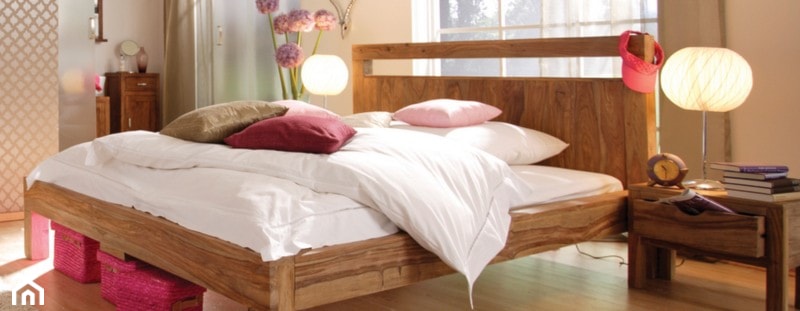 Łóżko drewniane 180x200cm Natural Palisander - zdjęcie od Mandallin - meble kolonialne - Homebook