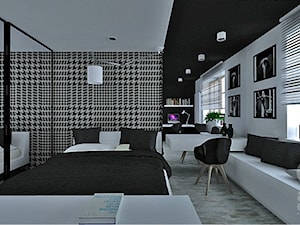 Projekt aranżacji wnętrz mieszkania w Czechach - Sypialnia, styl nowoczesny - zdjęcie od ART-ERIA pracownia architektoniczna Agnieszka Piekorz