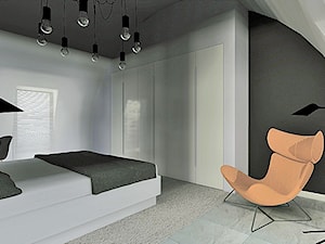 Projekt aranżacji wnętrz mieszkania w Michałowicach - Sypialnia, styl nowoczesny - zdjęcie od ART-ERIA pracownia architektoniczna Agnieszka Piekorz