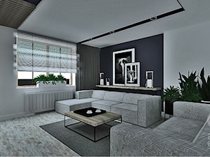 Projekt aranżacji wnętrz mieszkania w Czechach - Salon, styl nowoczesny - zdjęcie od ART-ERIA pracownia architektoniczna Agnieszka Piekorz