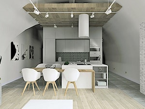 Projekt aranżacji wnętrz mieszkania w Michałowicach - Kuchnia, styl minimalistyczny - zdjęcie od ART-ERIA pracownia architektoniczna Agnieszka Piekorz